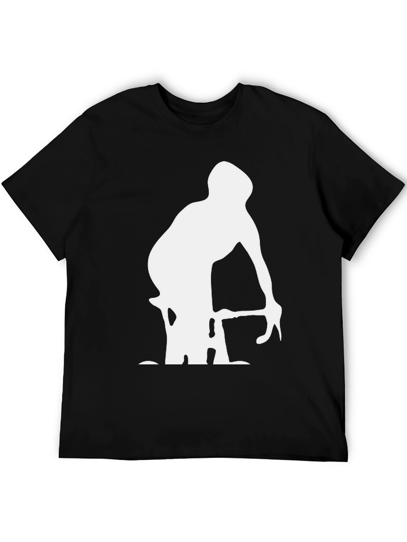 Cyclist Graphic T-Shirt - Black Casual Style
