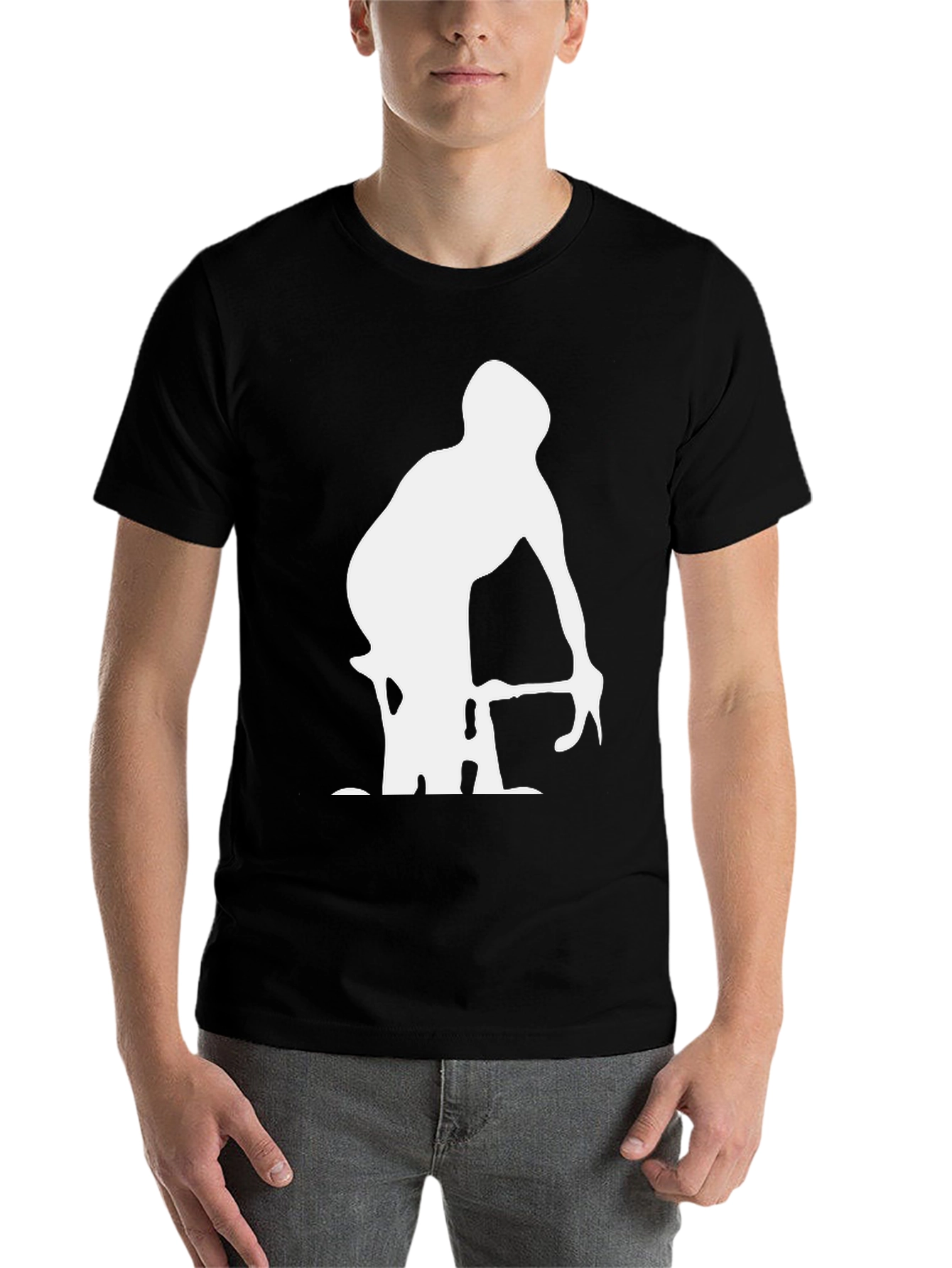 Cyclist Graphic T-Shirt - Black Casual Style