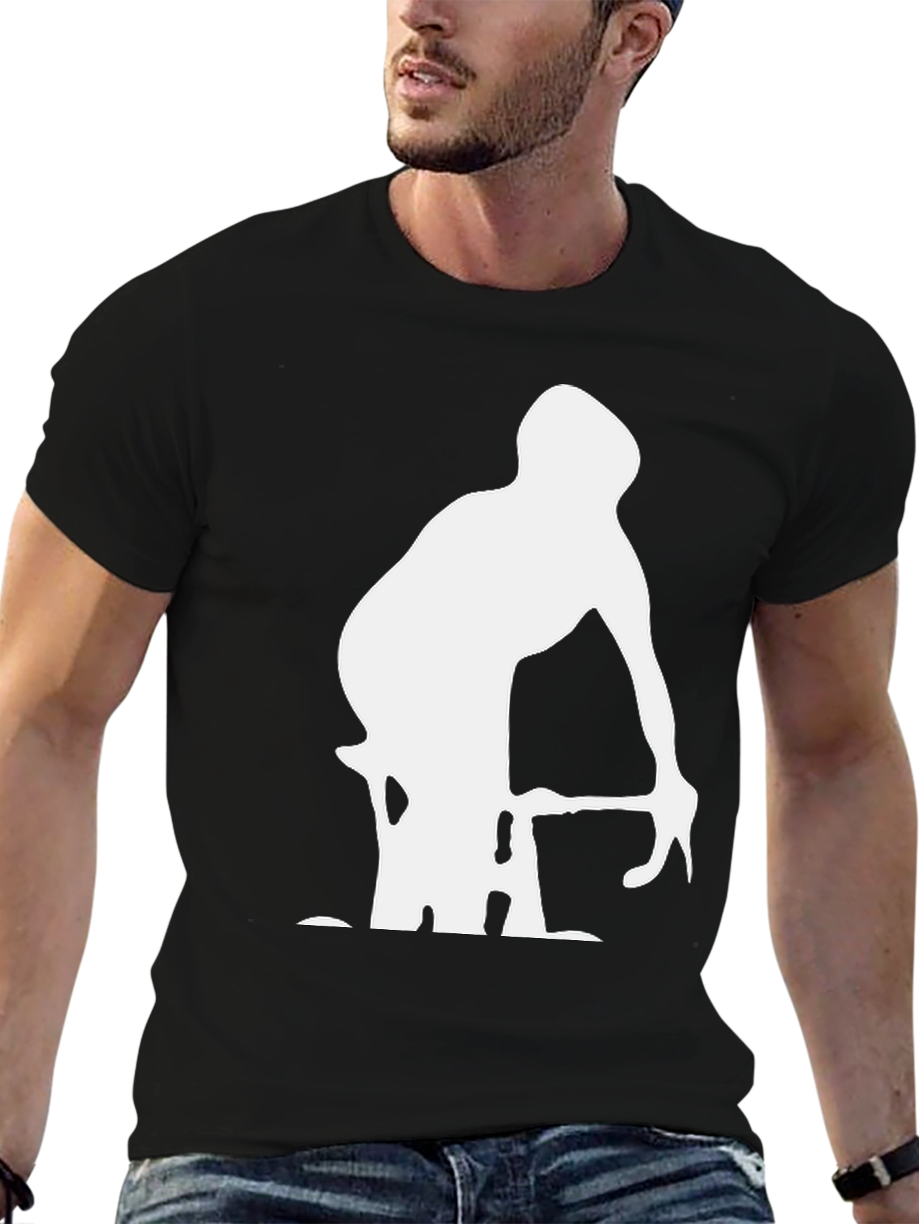 Cyclist Graphic T-Shirt - Black Casual Style