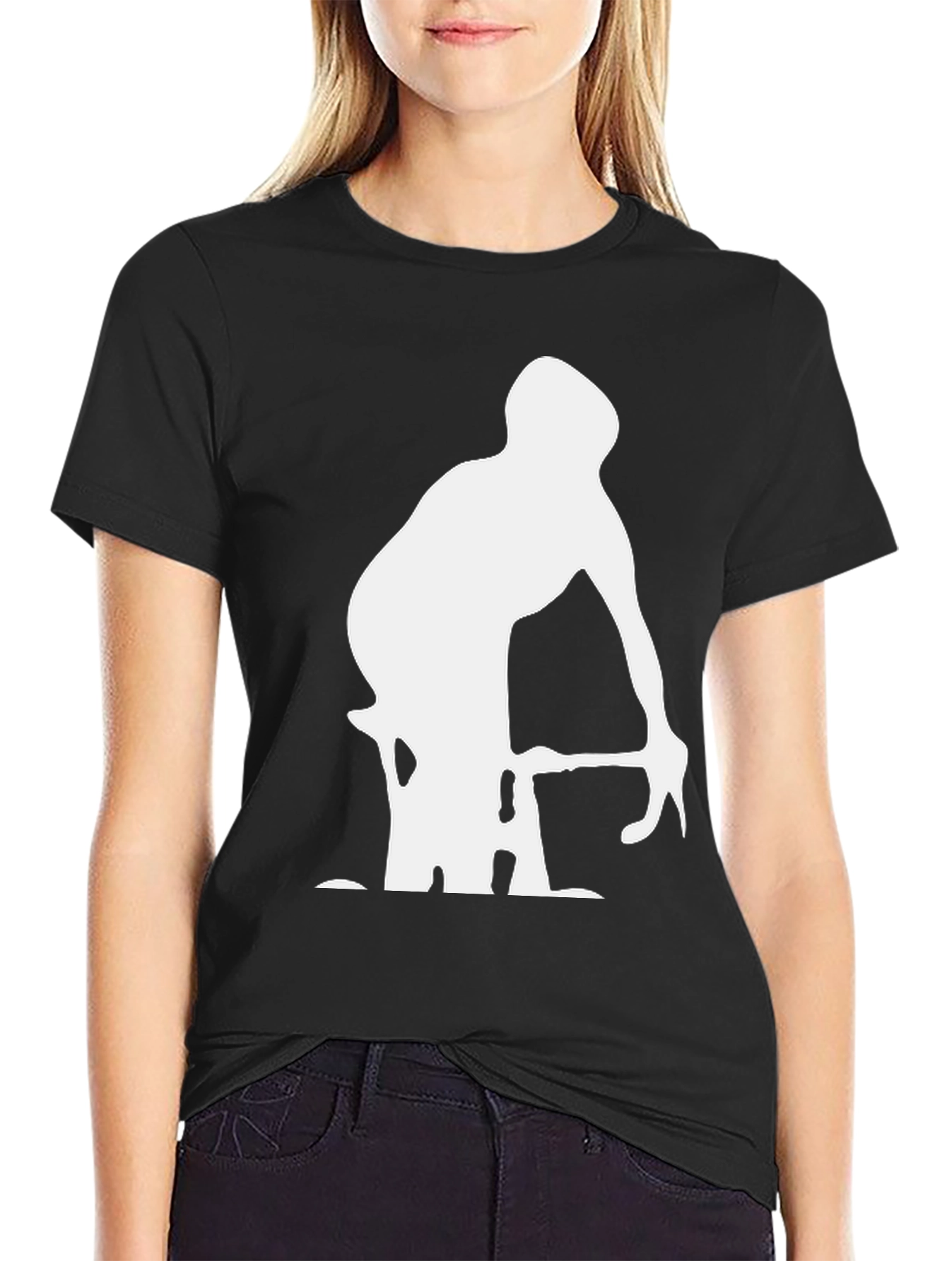 Cyclist Graphic T-Shirt - Black Casual Style