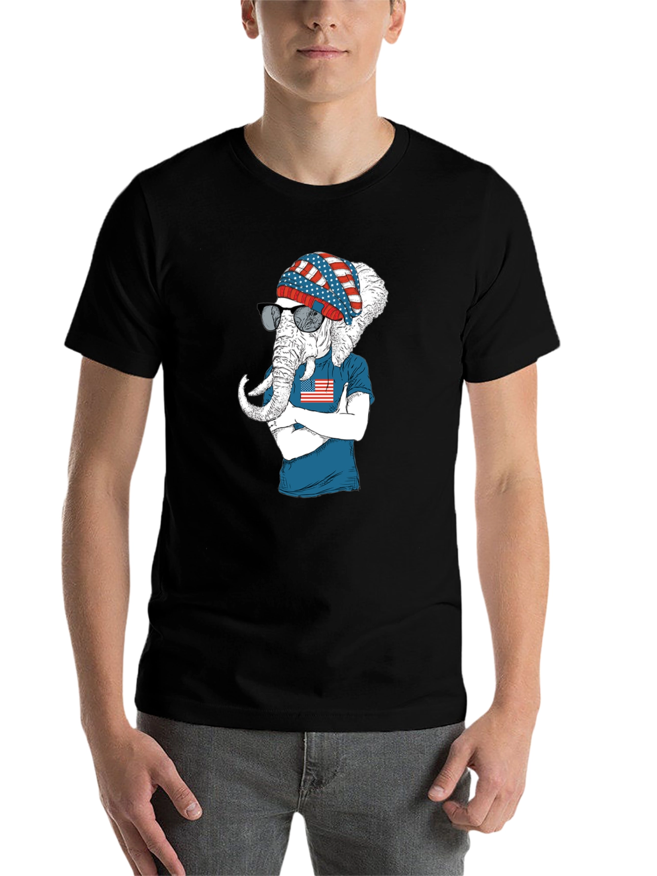 Patriotic Elephant T-Shirt - USA Pride