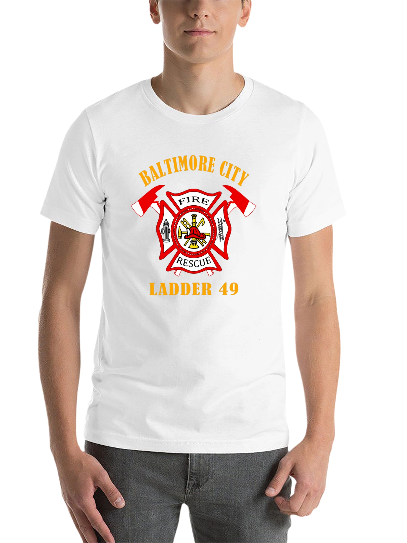 Baltimore City Fire Rescue Ladder 49 T-Shirt