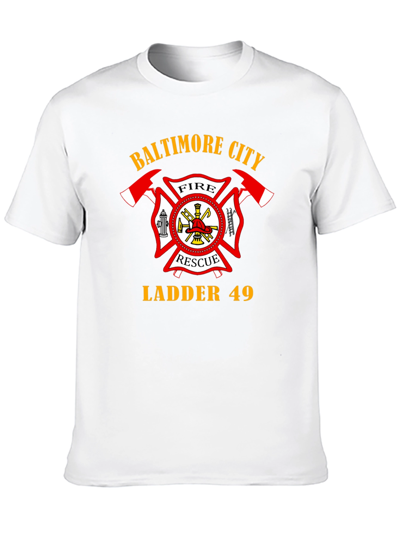 Baltimore City Fire Rescue Ladder 49 T-Shirt