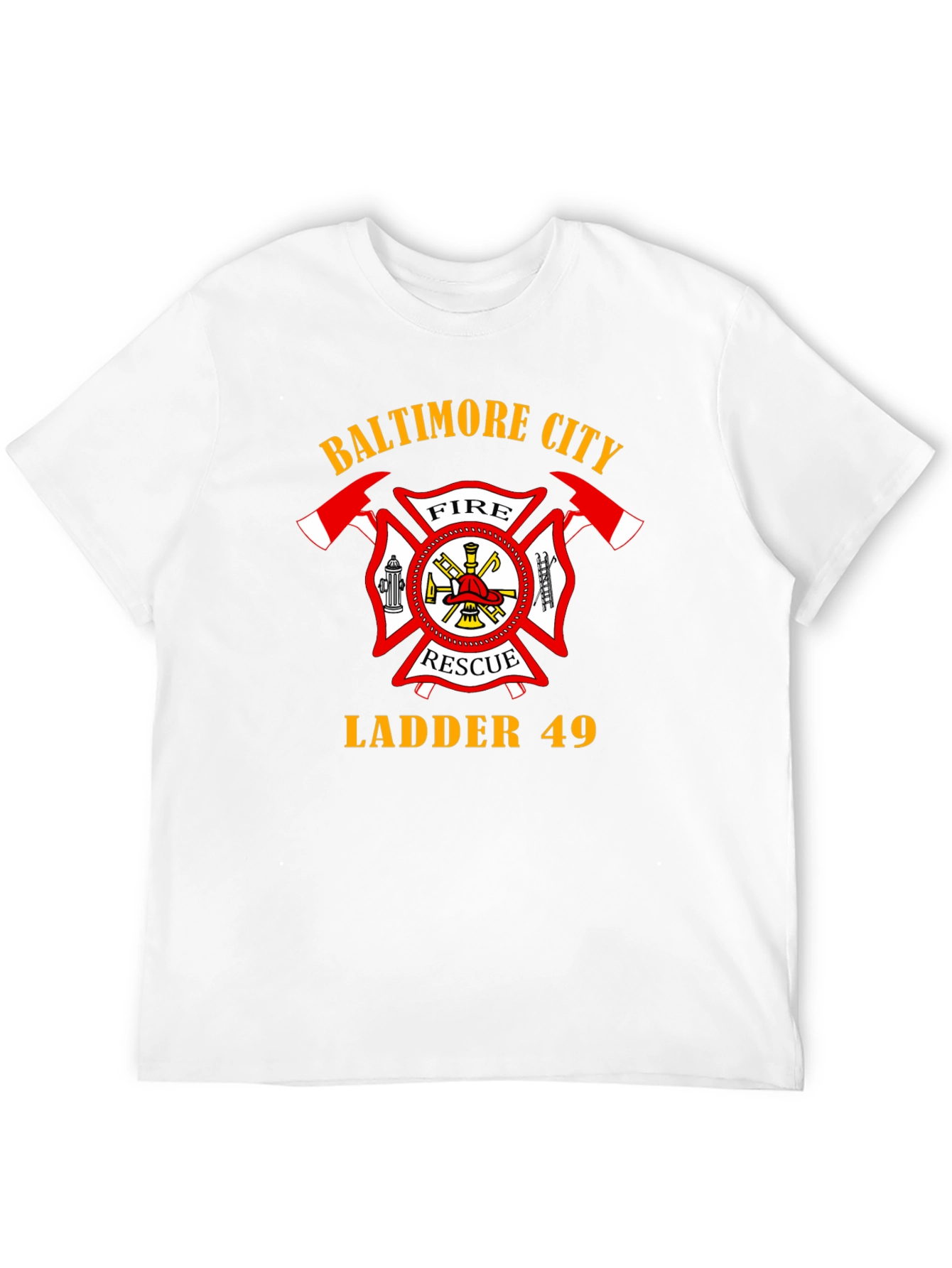 Baltimore City Fire Rescue Ladder 49 T-Shirt