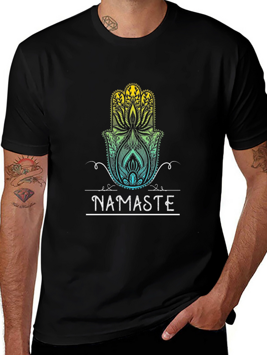 Namaste Graphic Tee - Spiritual Hand Design