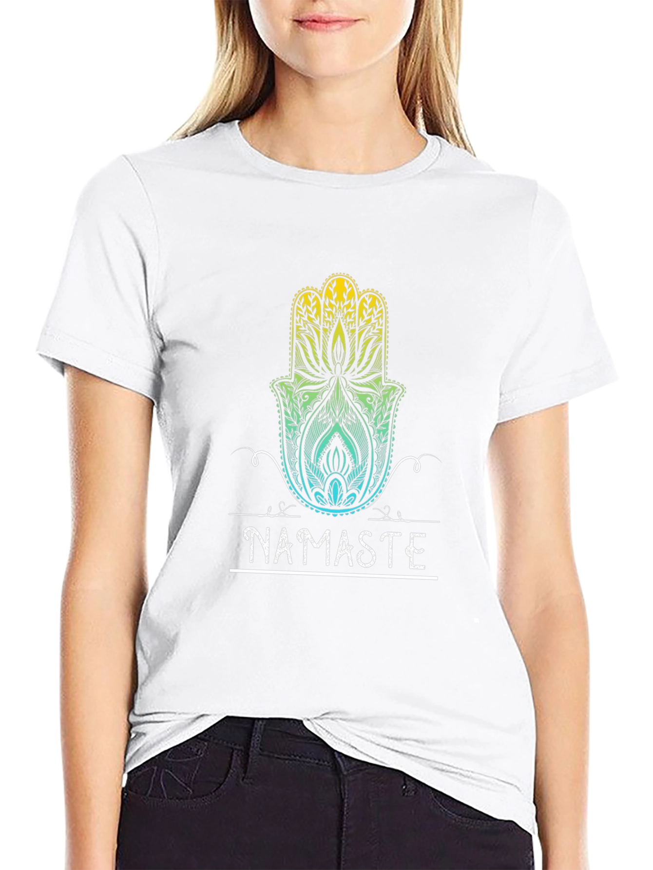 Namaste Graphic Tee - Spiritual Hand Design
