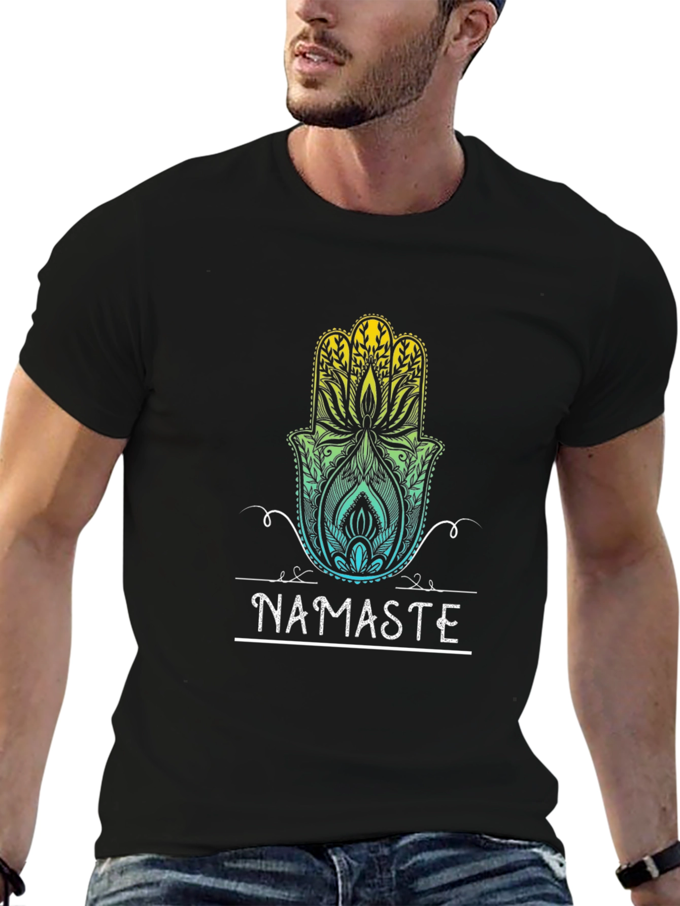 Namaste Graphic Tee - Spiritual Hand Design