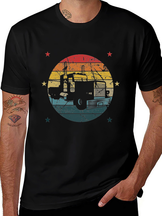 Vintage Truck Graphic Tee - Black