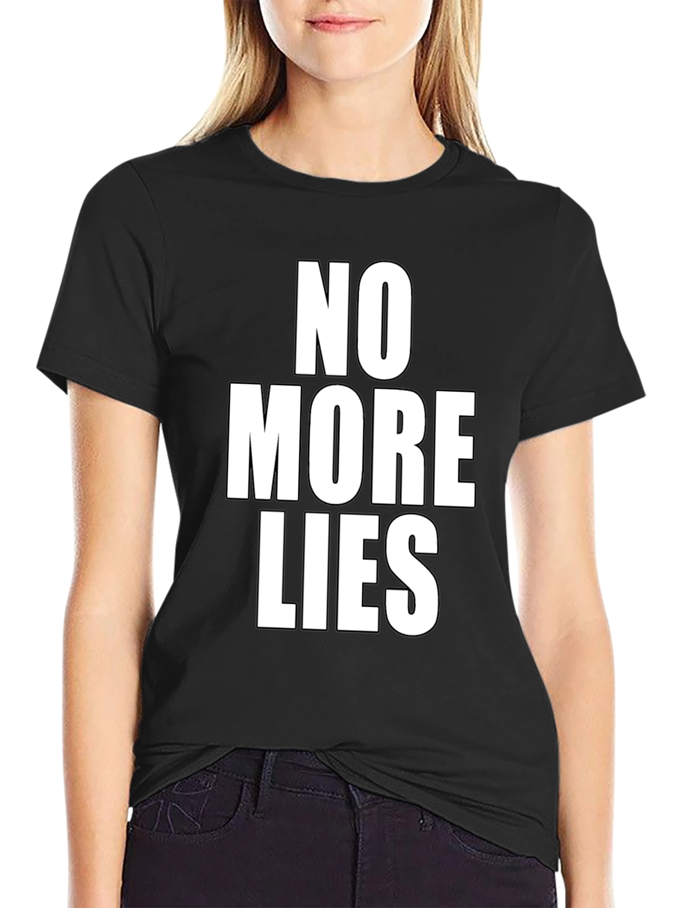 No More Lies Graphic Tee - Black T-Shirt