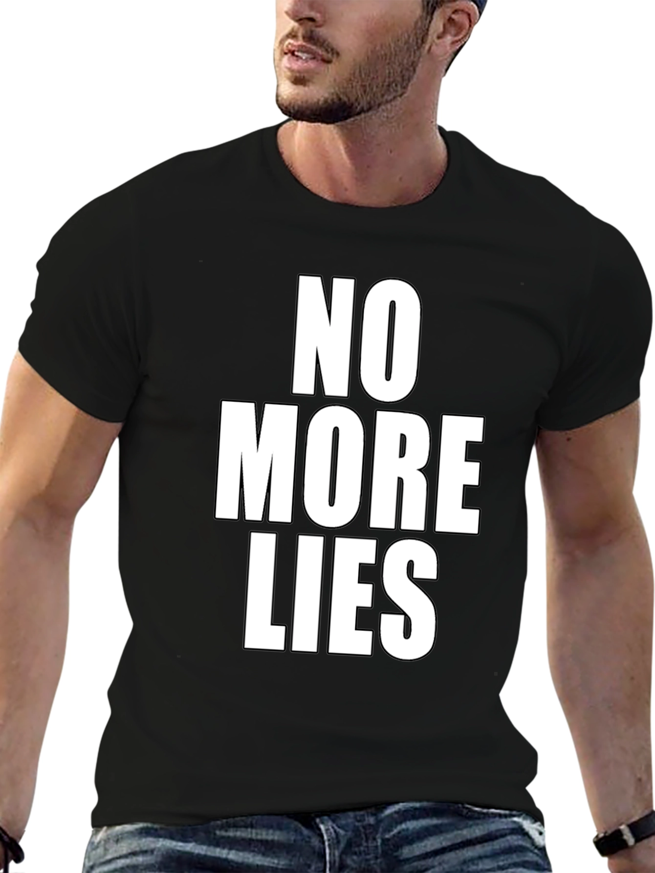 No More Lies Graphic Tee - Black T-Shirt