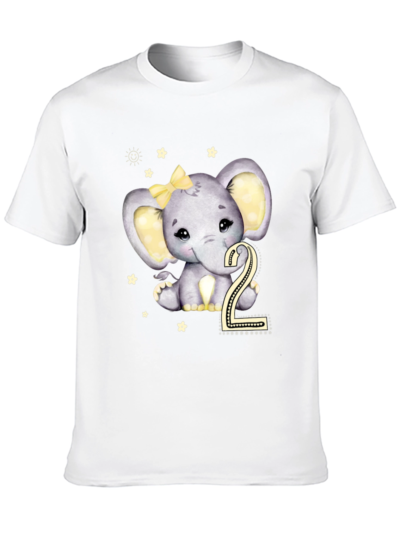 Cute Elephant 2nd Birthday T-Shirt
