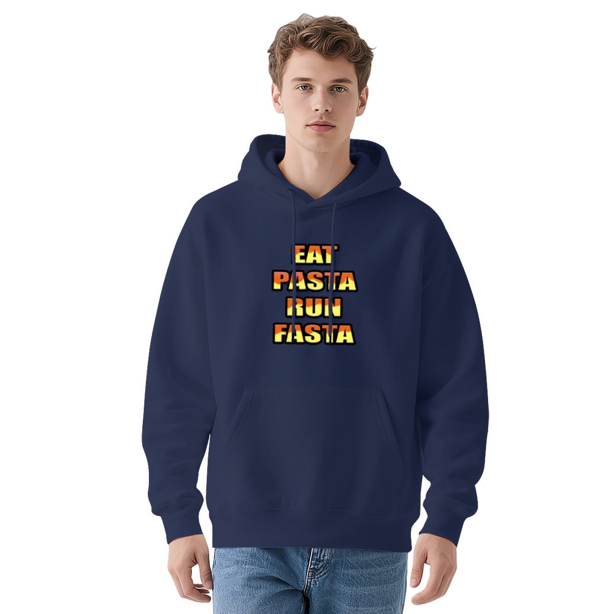 Line Art Graphic Hoodie - Cozy Pullover Sweatshirt with Unique Artwork, Trendy Streetwear