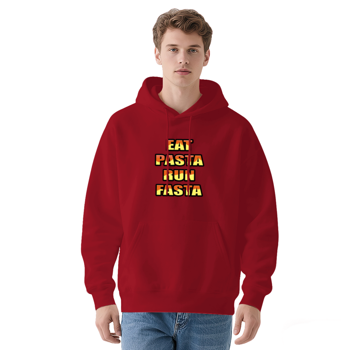 Line Art Graphic Hoodie - Cozy Pullover Sweatshirt with Unique Artwork, Trendy Streetwear