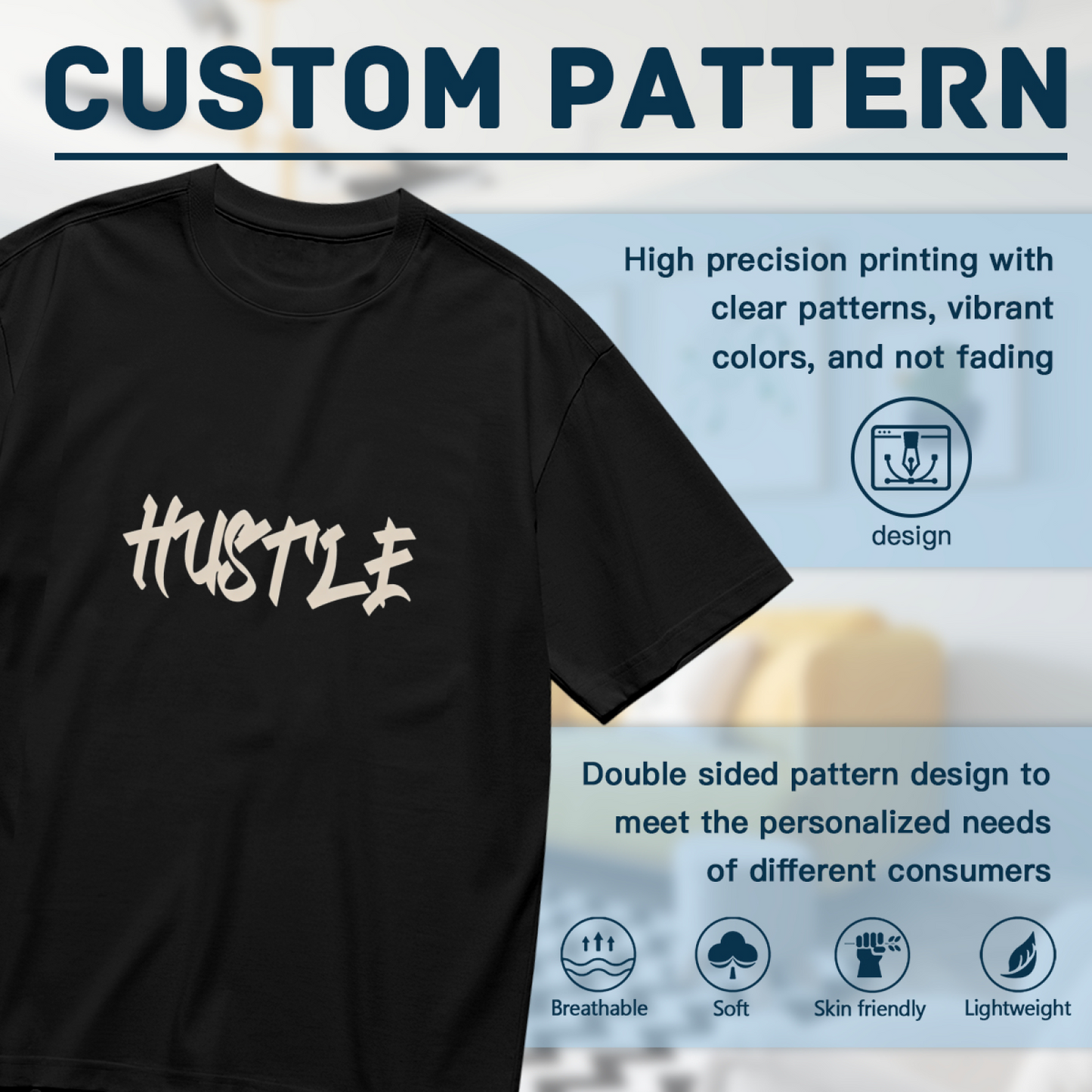 Graffiti Style Hustle Urban Streetwear T-Shirt