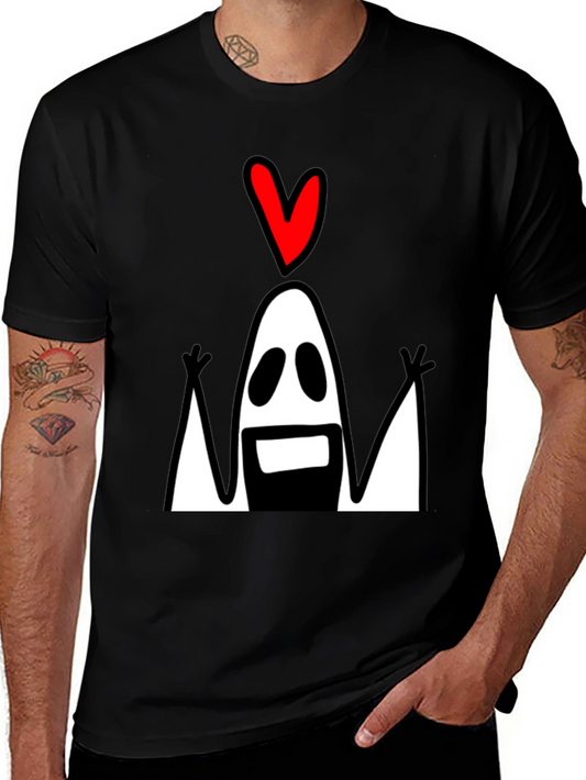 Funny Ghost with Heart T-Shirt