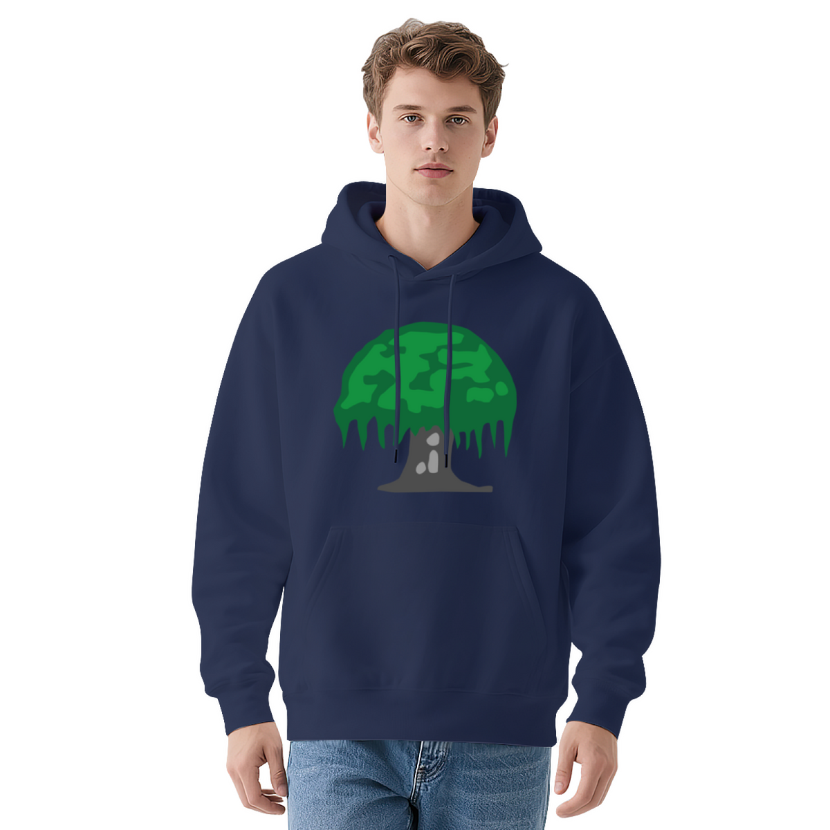 Nature & Patriotic Design Hoodie - Unisex Pullover Sweatshirt, Graphic Print, Casual Streetwear Fashion