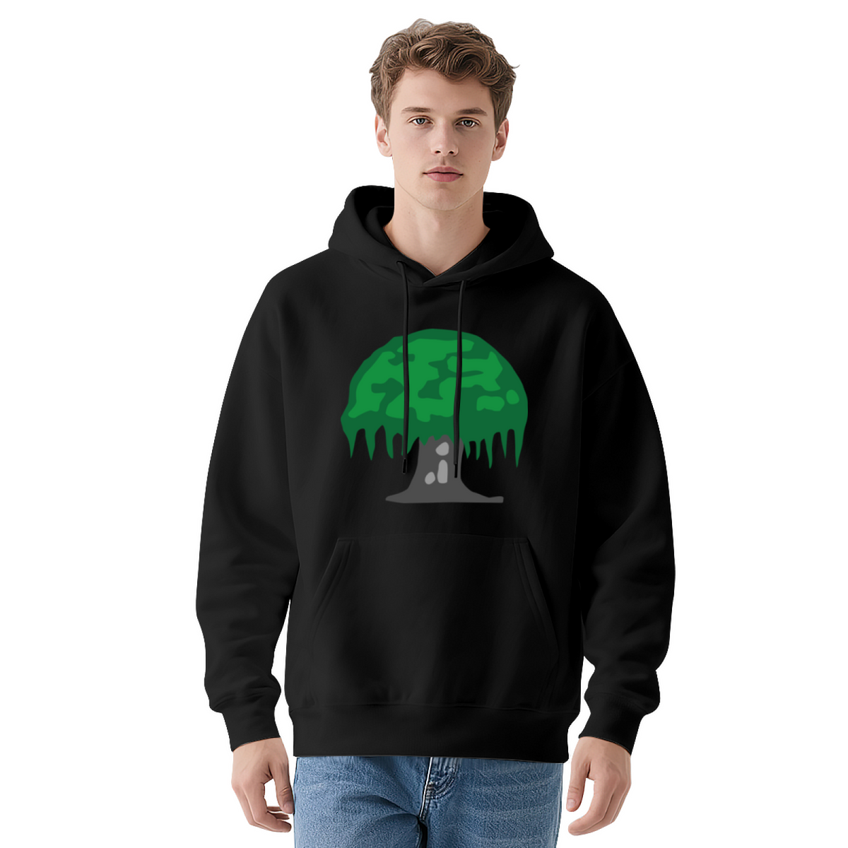 Nature & Patriotic Design Hoodie - Unisex Pullover Sweatshirt, Graphic Print, Casual Streetwear Fashion