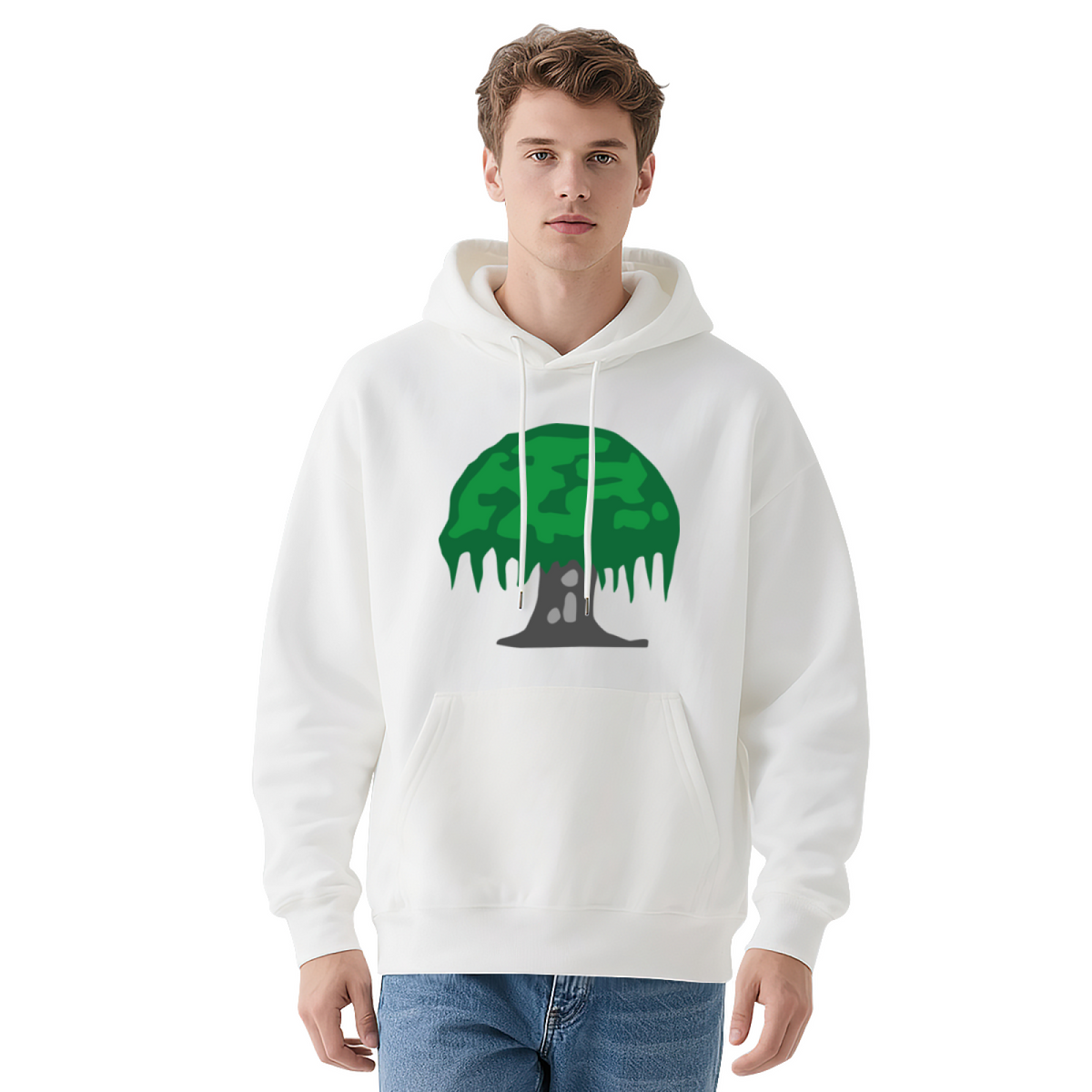 Nature & Patriotic Design Hoodie - Unisex Pullover Sweatshirt, Graphic Print, Casual Streetwear Fashion