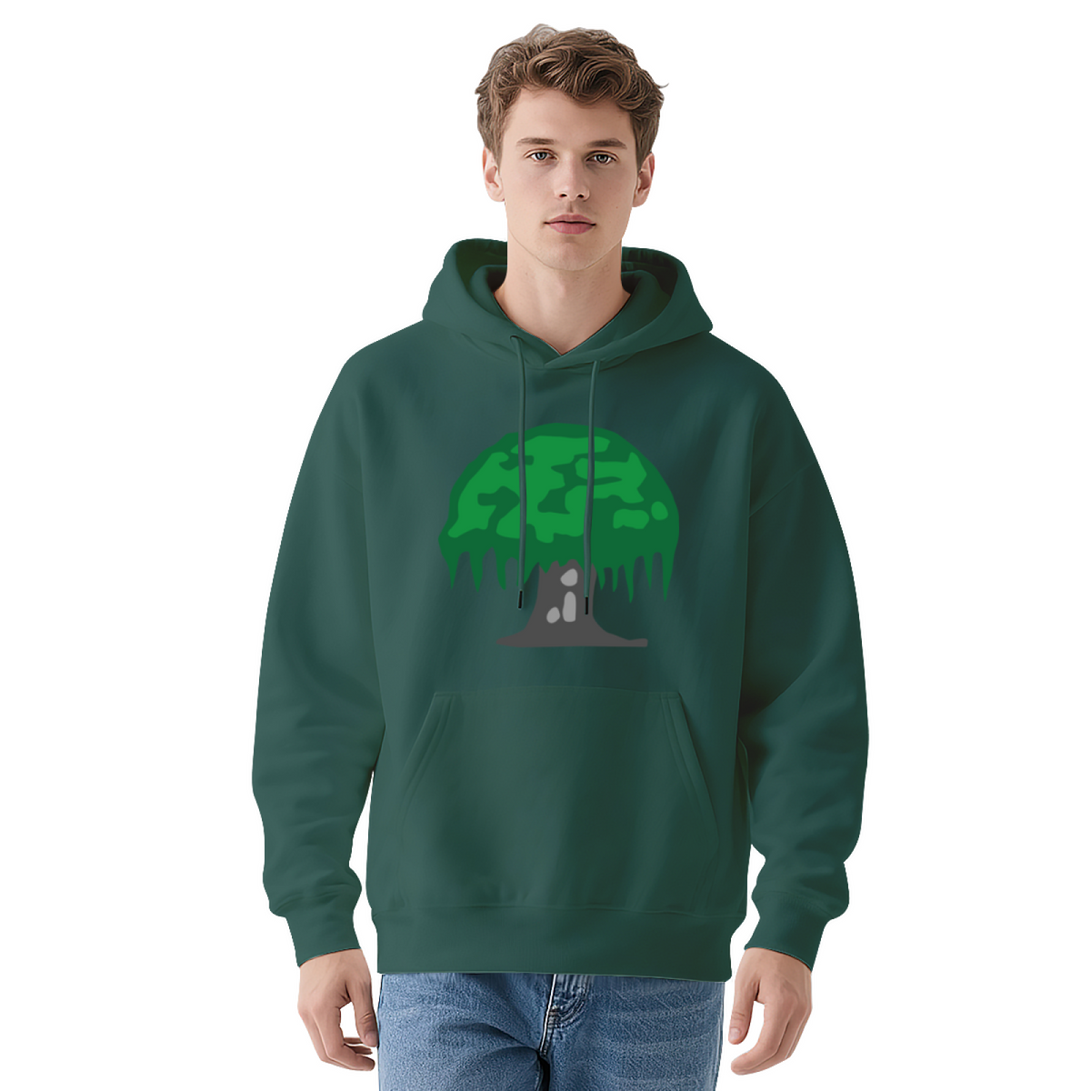 Nature & Patriotic Design Hoodie - Unisex Pullover Sweatshirt, Graphic Print, Casual Streetwear Fashion