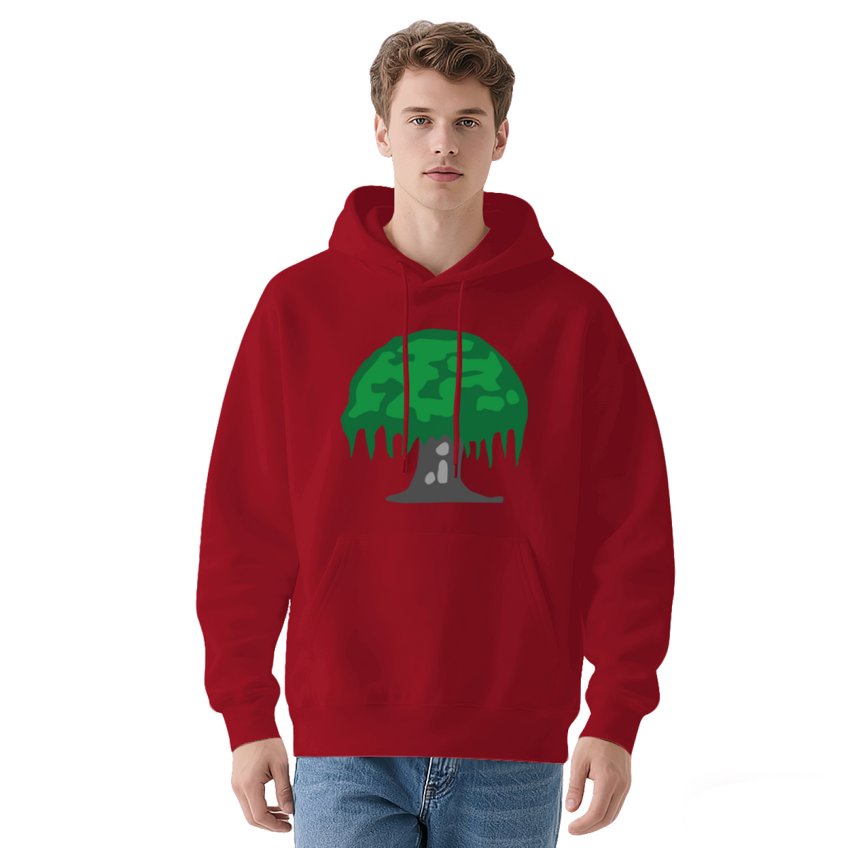Nature & Patriotic Design Hoodie - Unisex Pullover Sweatshirt, Graphic Print, Casual Streetwear Fashion