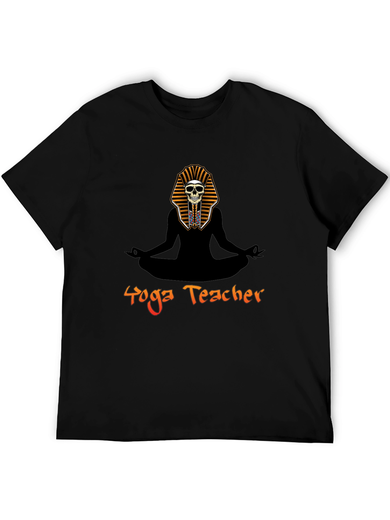 Yoga Teacher Funny Pharaoh Skull Graphic T-Shirt