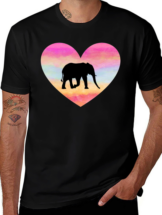 Elephant Heart Graphic T-Shirt - Love Animals!