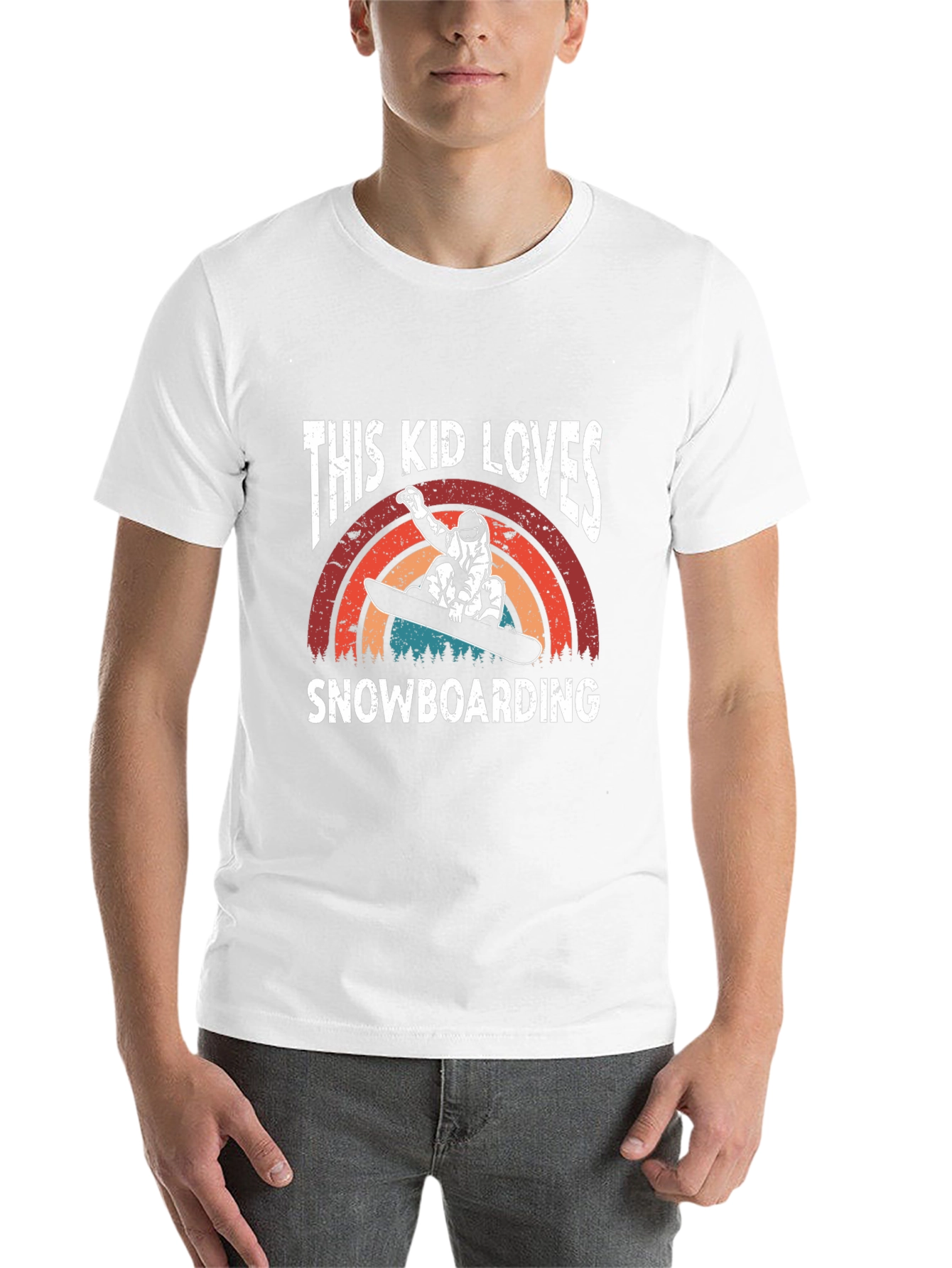 This Kid Loves Snowboarding T-Shirt - Black