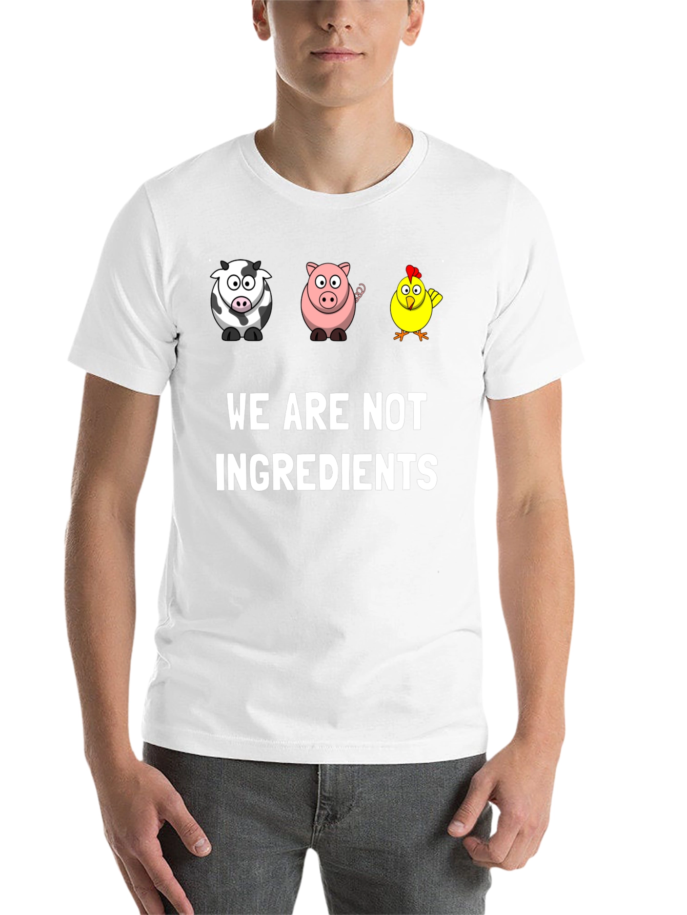 Vegan Graphic Tee - We Are Not Ingredients