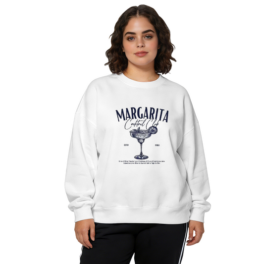 Retro Margarita Cocktail Club Statement Crewneck Sweatshirt