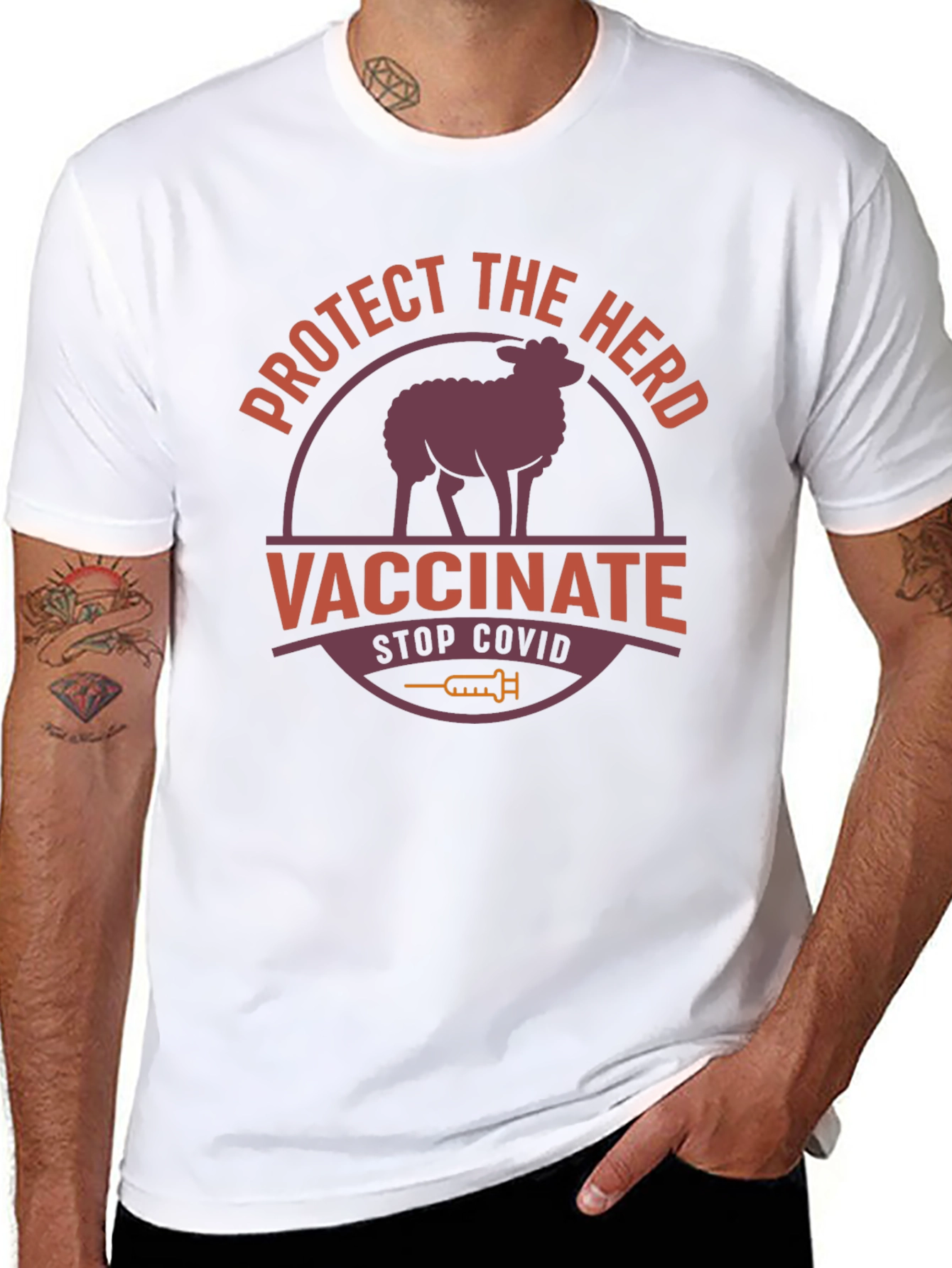 Protect the Herd Vaccinate Stop Covid T-Shirt