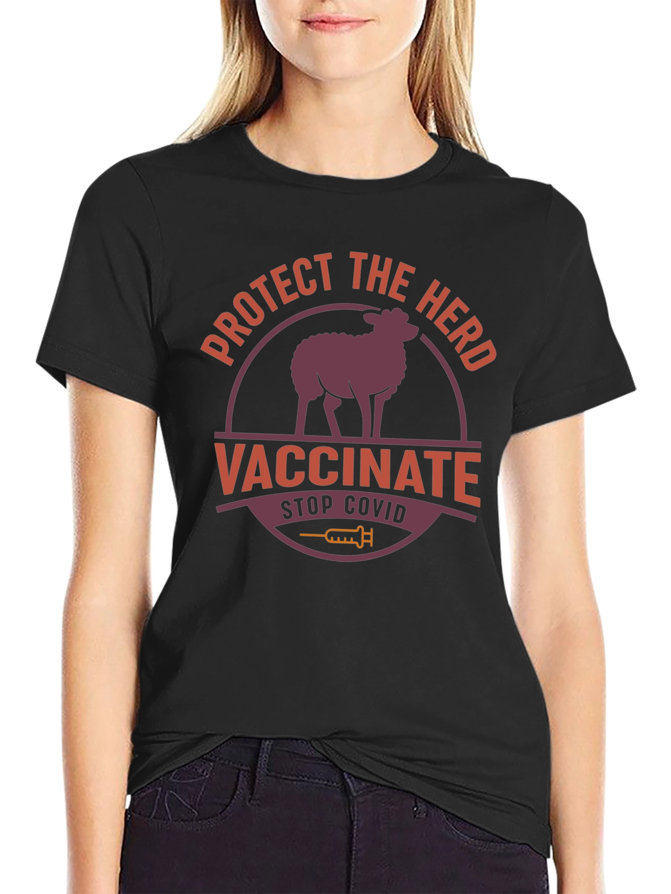 Protect the Herd Vaccinate Stop Covid T-Shirt