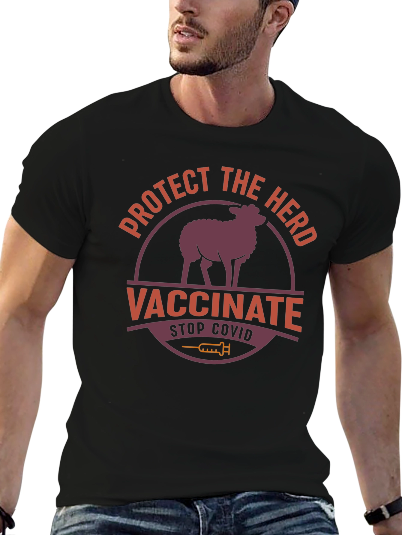 Protect the Herd Vaccinate Stop Covid T-Shirt