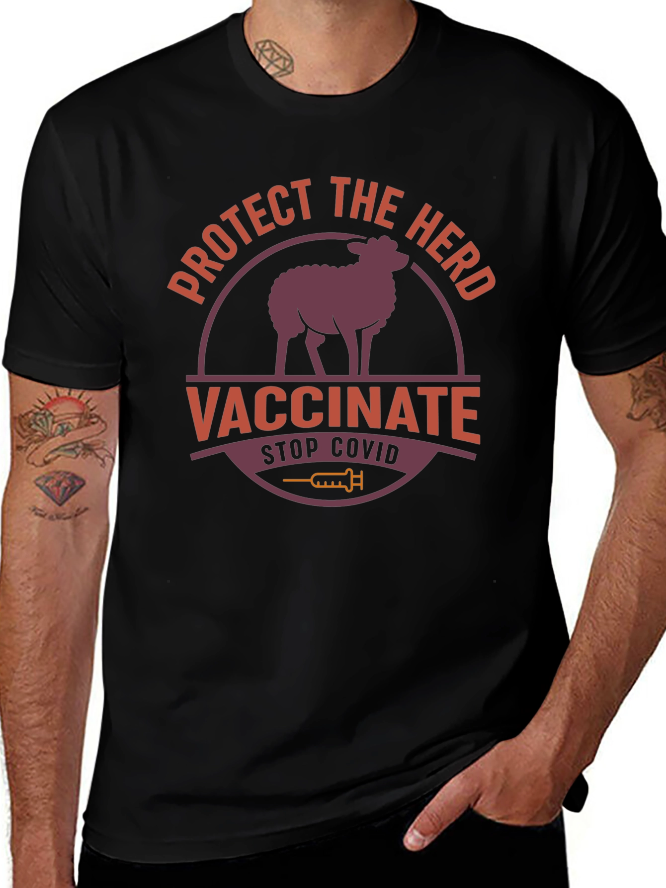 Protect the Herd Vaccinate Stop Covid T-Shirt