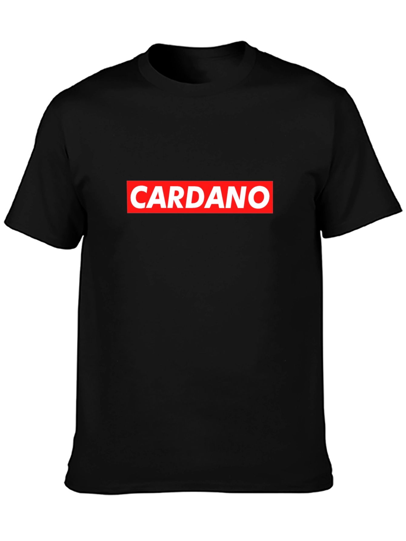 Cardano Red Box Logo Black T-Shirt