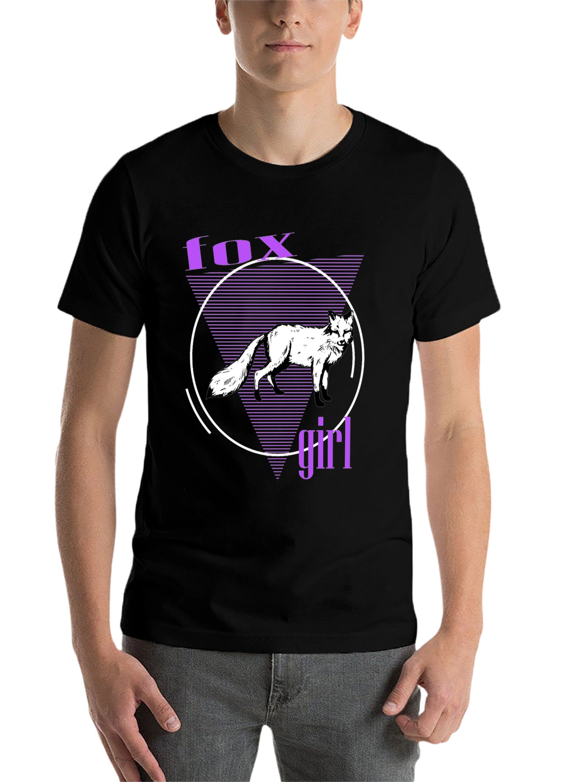 Fox Girl Graphic T-Shirt - Unique Vaporwave Design