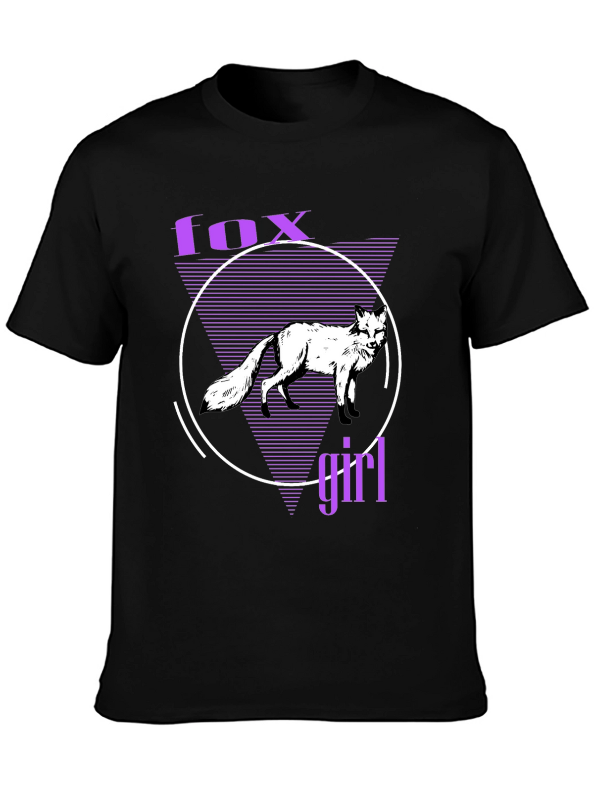 Fox Girl Graphic T-Shirt - Unique Vaporwave Design