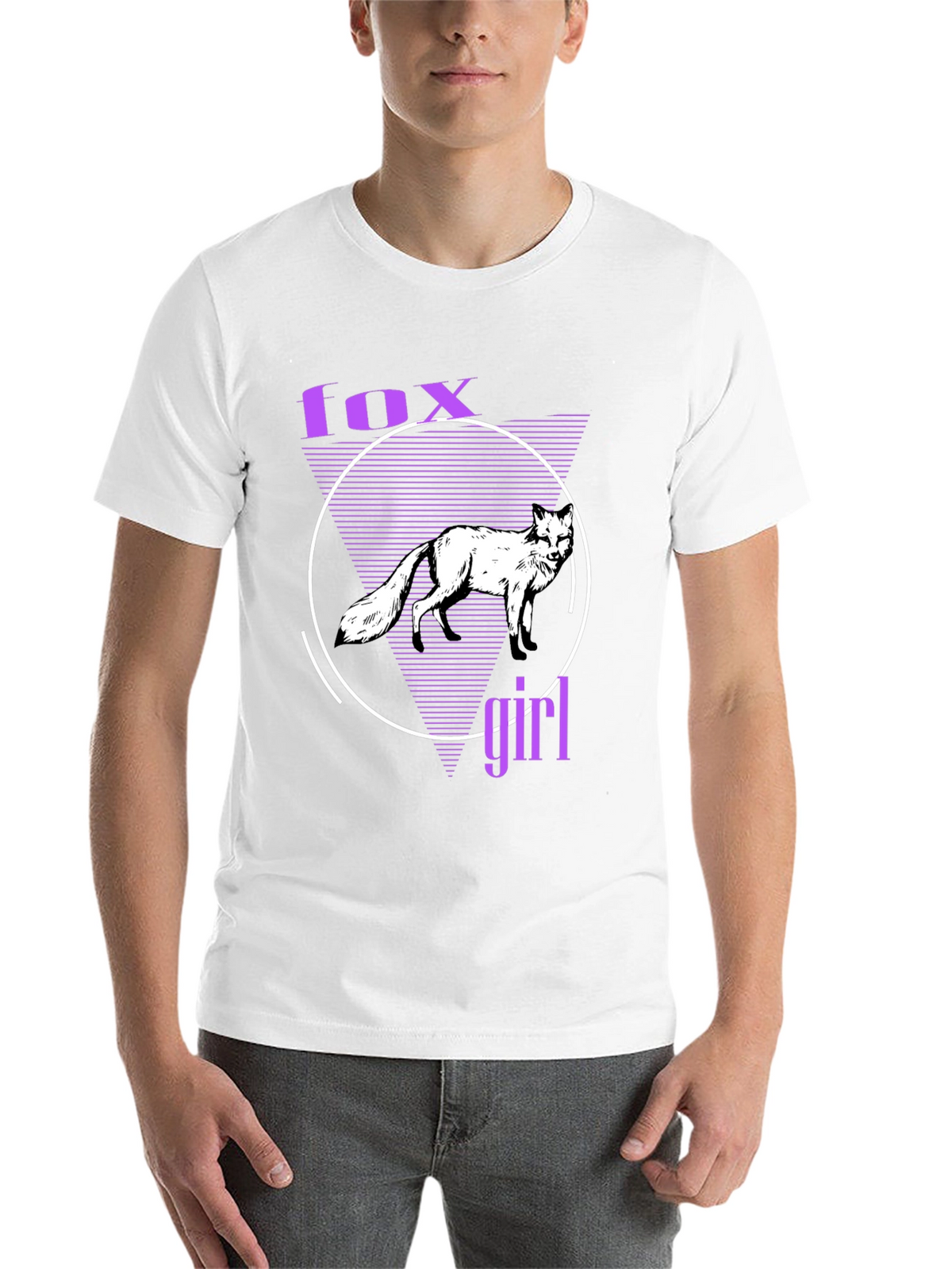 Fox Girl Graphic T-Shirt - Unique Vaporwave Design