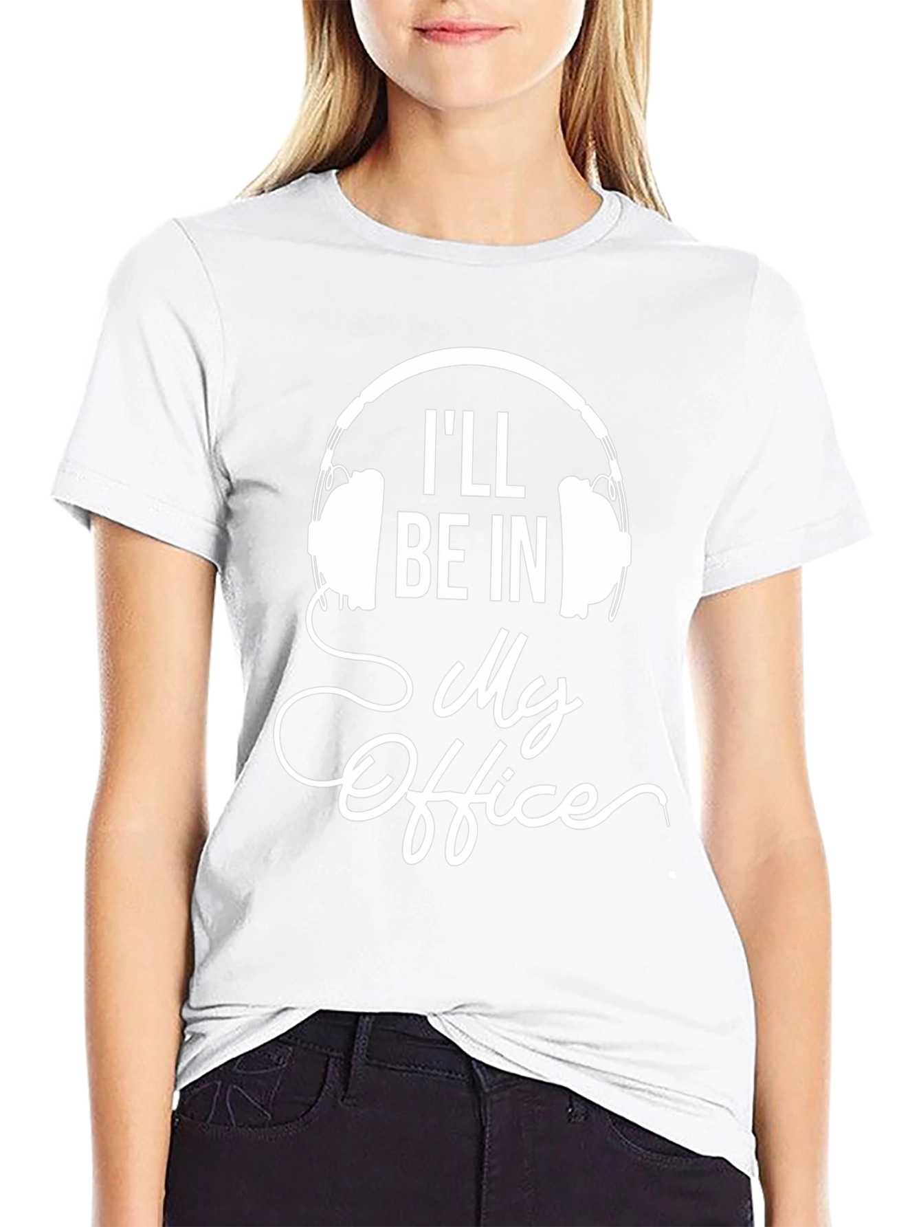 Ill Be In My Office Headphones Graphic Tee