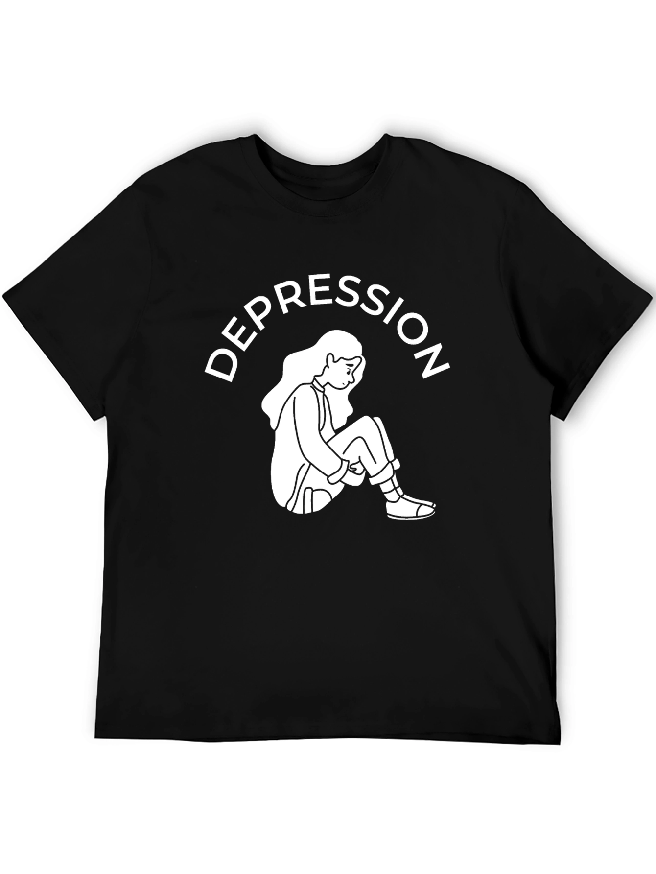 Depression Awareness T-Shirt - Unisex Black Tee