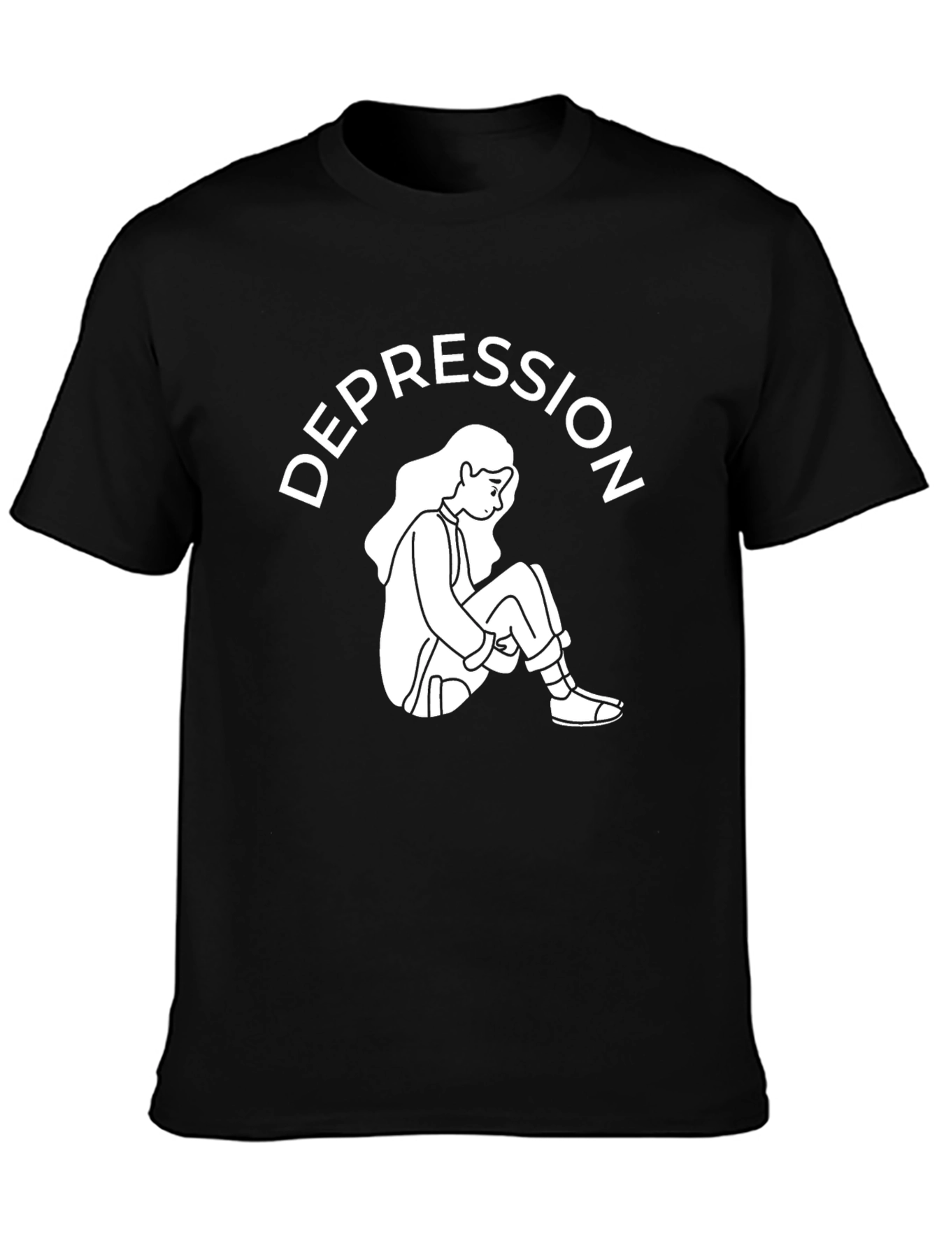 Depression Awareness T-Shirt - Unisex Black Tee