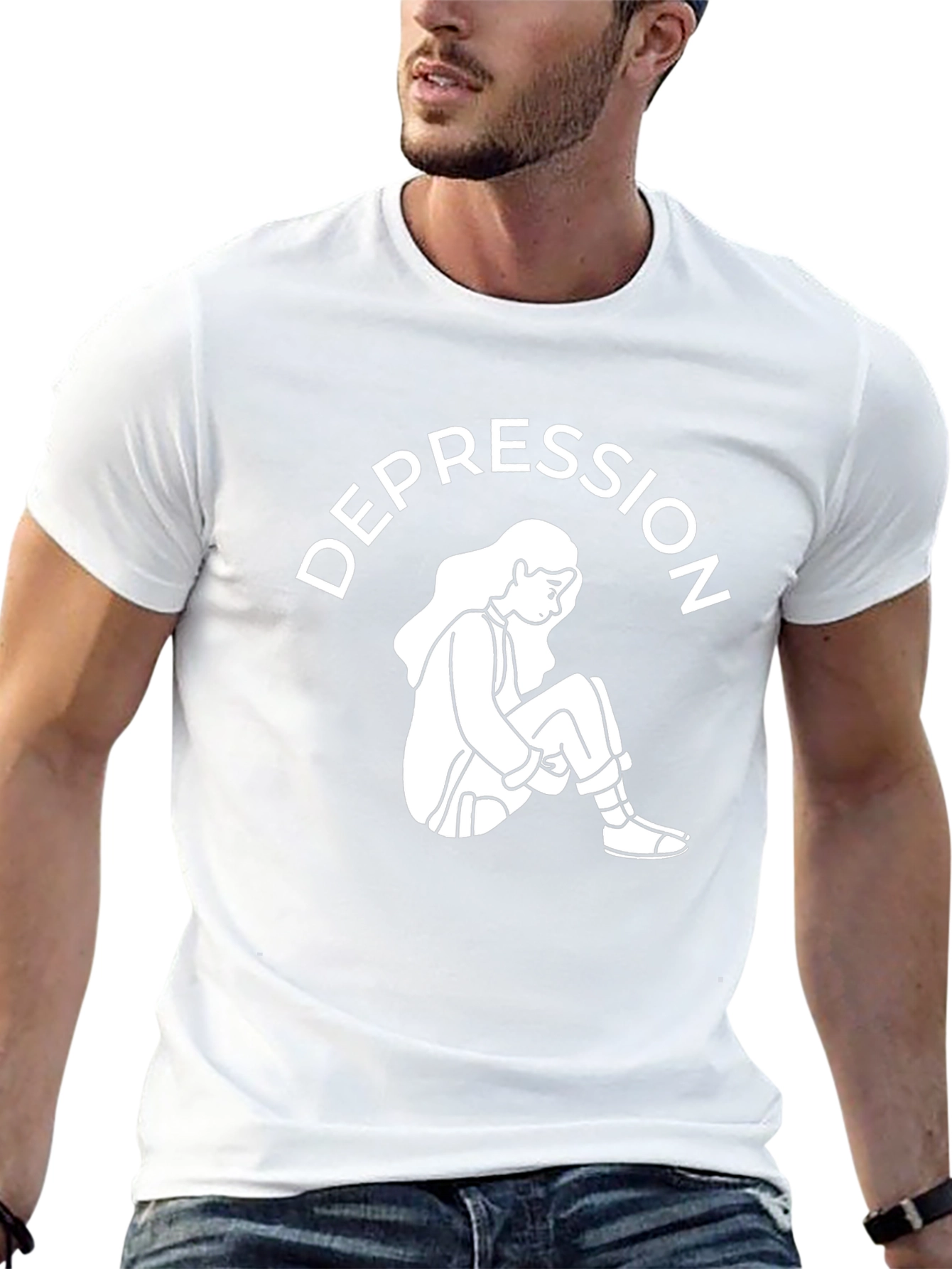 Depression Awareness T-Shirt - Unisex Black Tee
