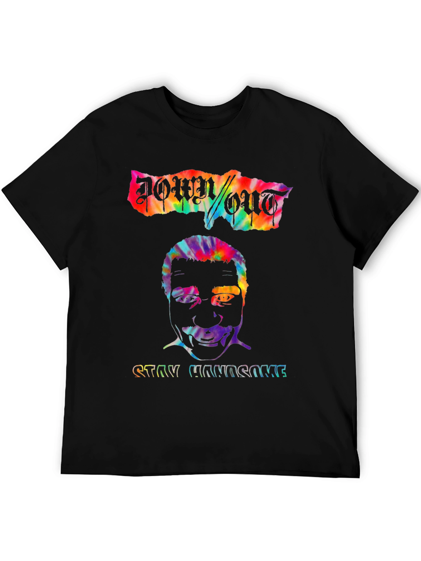 Down/Out Stay Handsome Graphic Tee - Mens Black T-Shirt