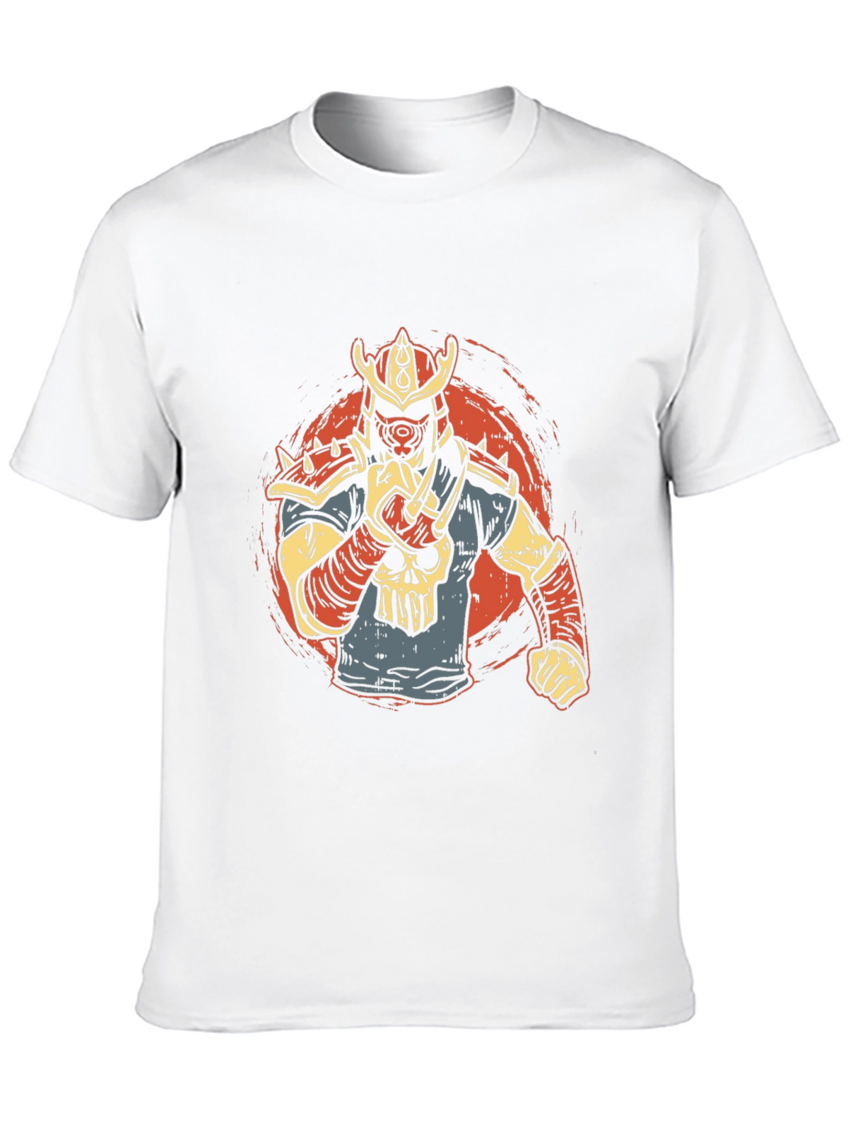 Samurai Skull Graphic Tee - Unique Design