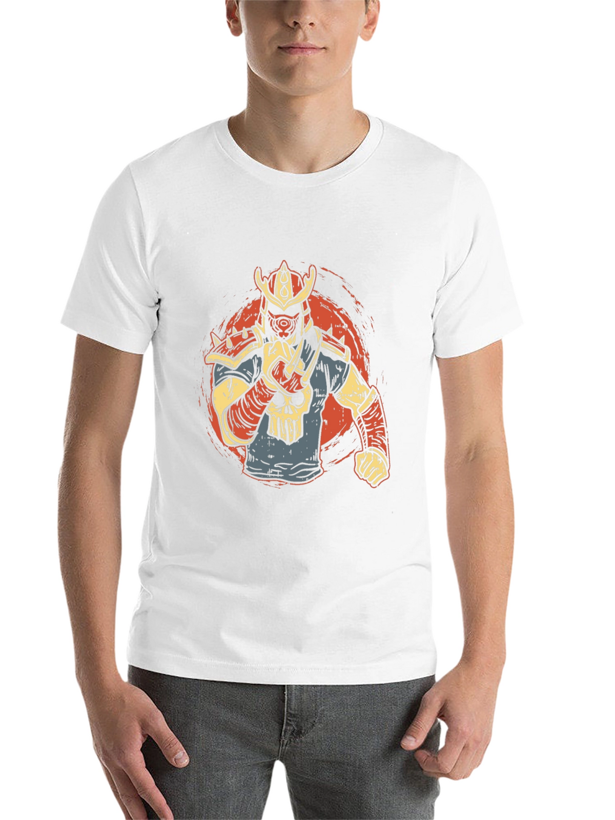 Samurai Skull Graphic Tee - Unique Design