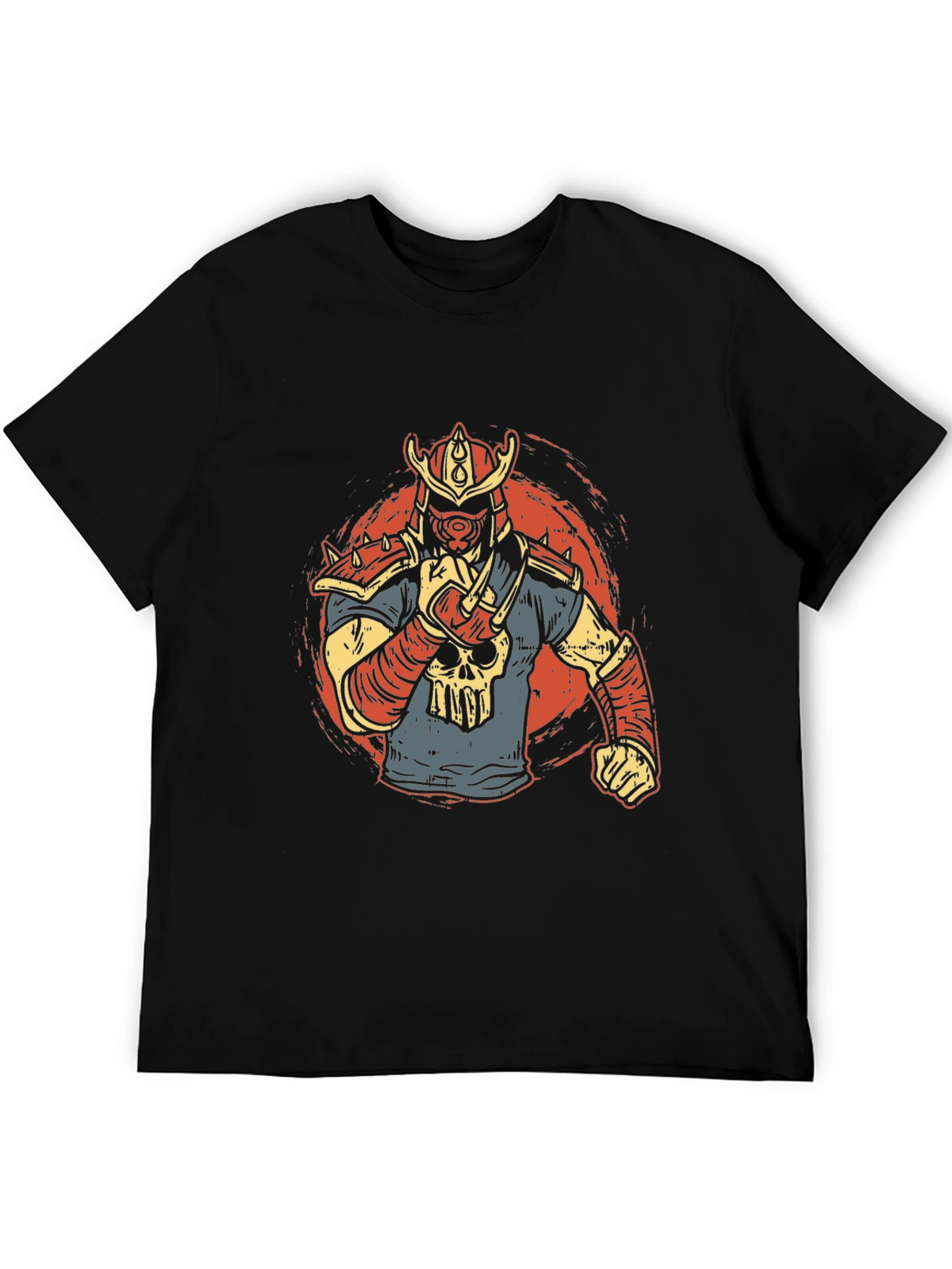 Samurai Skull Graphic Tee - Unique Design