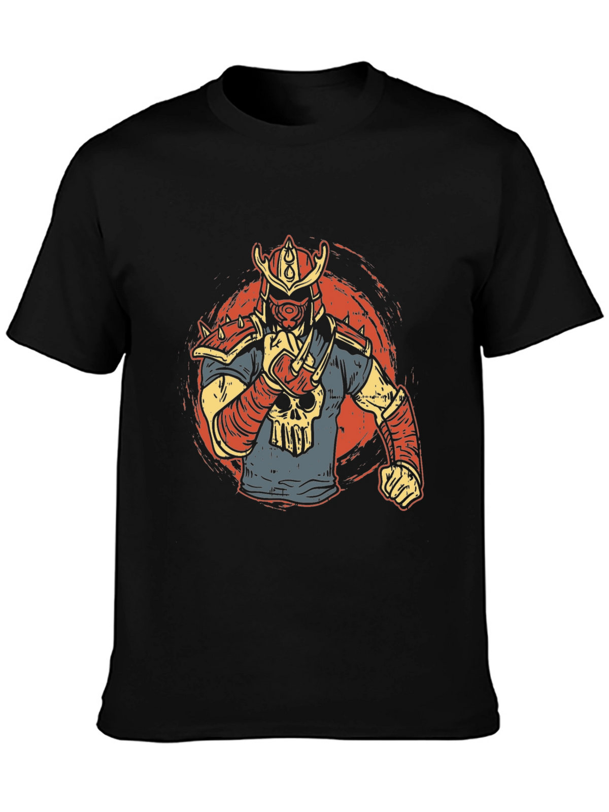 Samurai Skull Graphic Tee - Unique Design