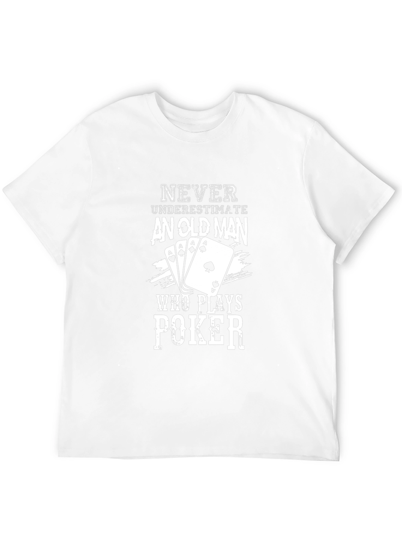 Poker Old Man Graphic Tee - Black