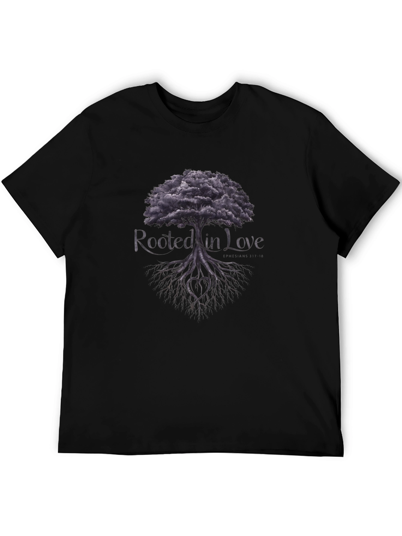 Rooted in Love Tree Graphic Tee - Black