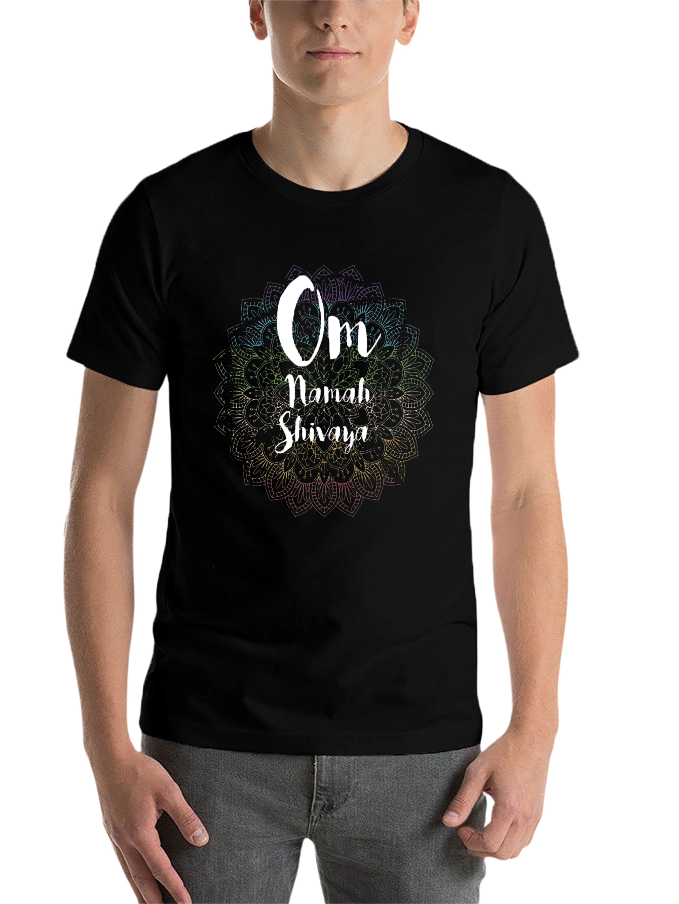 Om Namah Shivaya Graphic Tee - Spiritual Mandala Design