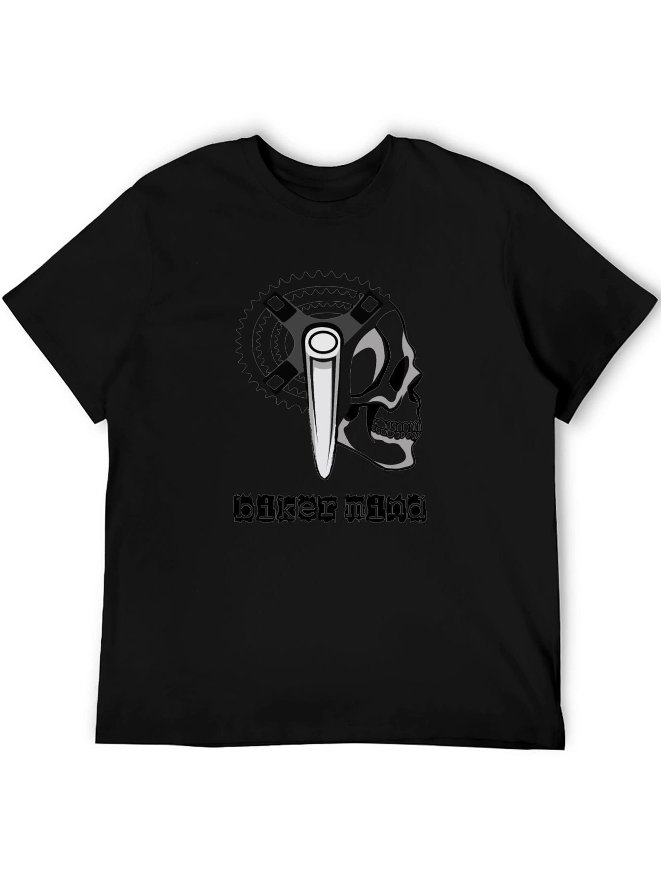 Biker Mind T-Shirt - Skull & Crossbones Graphic Tee